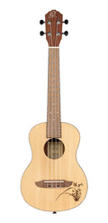 RU5-TE, modèle Ténor, table épicéa avec motif, fond & éclisses sapele, manche acajou, naturel satiné