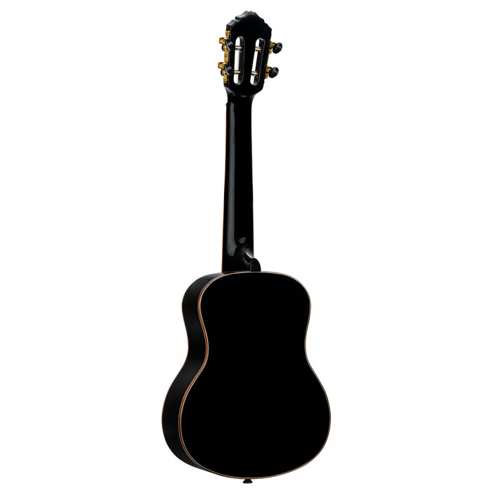 RUOX-TE, modèle Ténor, table épicéa, fond & éclisses acajou, manche acajou, housse luxe, noir brillant