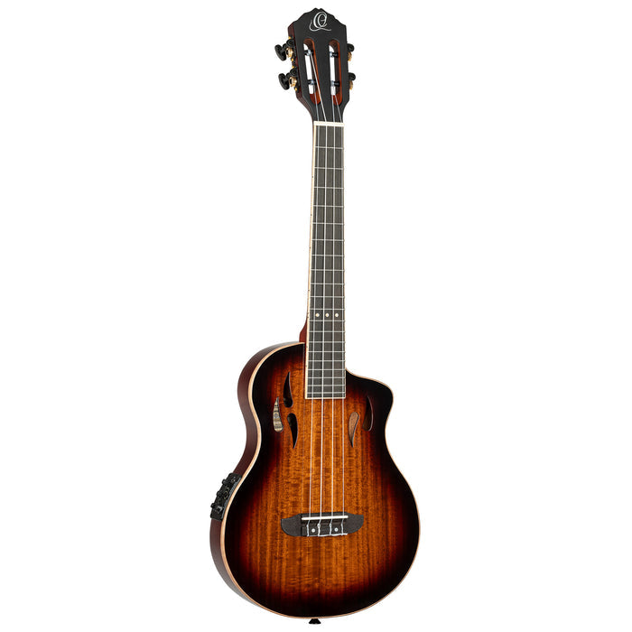 RTPX-U-ACA, modèle Tourplayer Ténor, pan coupé, EQ Magus X/U, table acacia, f/e okoumé, manche acajou, housse, dégradé brillant