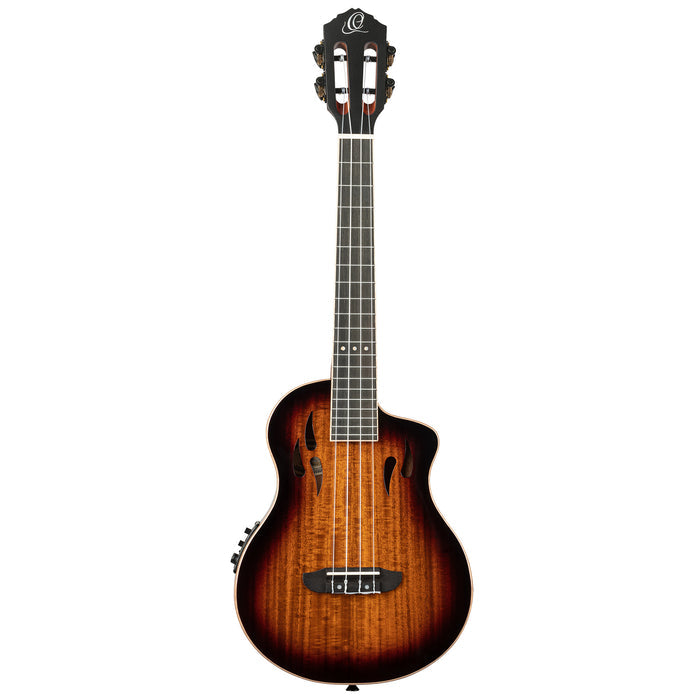 RTPX-U-ACA, modèle Tourplayer Ténor, pan coupé, EQ Magus X/U, table acacia, f/e okoumé, manche acajou, housse, dégradé brillant