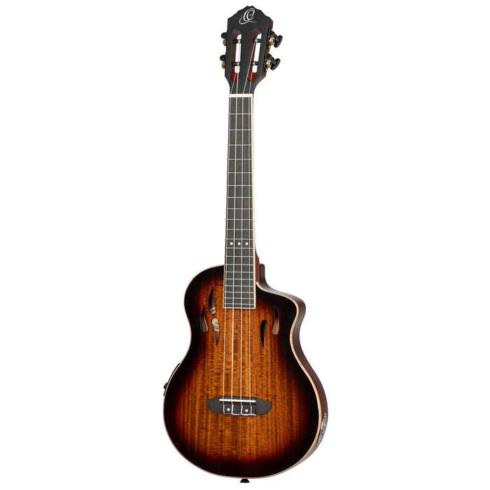 RTPX-U-ACA, modèle Tourplayer Ténor, pan coupé, EQ Magus X/U, table acacia, f/e okoumé, manche acajou, housse, dégradé brillant