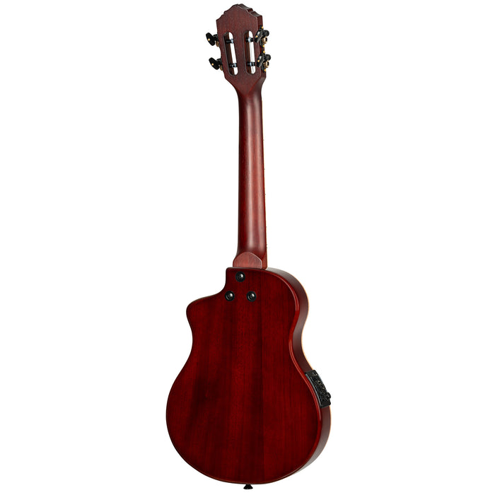 RTPX-U-ACA, modèle Tourplayer Ténor, pan coupé, EQ Magus X/U, table acacia, f/e okoumé, manche acajou, housse, dégradé brillant