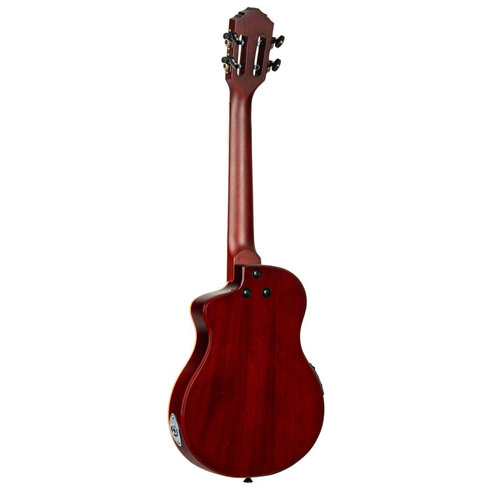 RTPX-U-ACA, modèle Tourplayer Ténor, pan coupé, EQ Magus X/U, table acacia, f/e okoumé, manche acajou, housse, dégradé brillant
