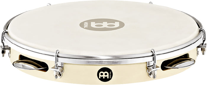 PANDEIROS MEINL 10" PEUPLIER, PEAU DE CHÈVRE SELECTIONNEE A LA MAIN REMPLAÇABLE, CYMBALETTES ACIER CHROMÉE, CLÉ DE RÉGLAGE