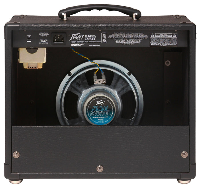Ampli guitare 25W, HP 1x 8", 2 canaux, EQ 3 bandes, sélecteur Modern/Vintage, entrée auxiliaire, sortie casque, finition noir