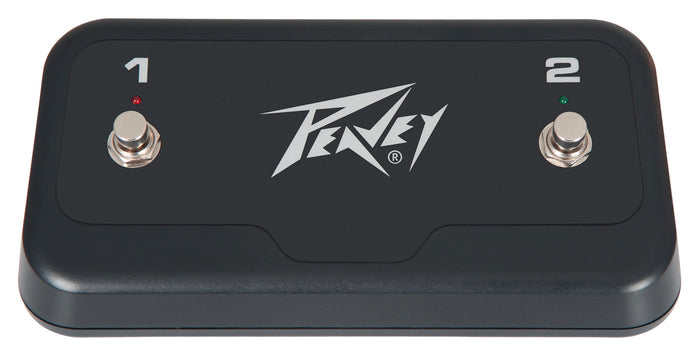 Footswitch double compatible avec une large gamme d'amplis Peavey, boutons avec led, finition noir