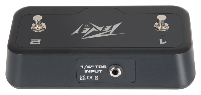 Footswitch double compatible avec une large gamme d'amplis Peavey, boutons avec led, finition noir