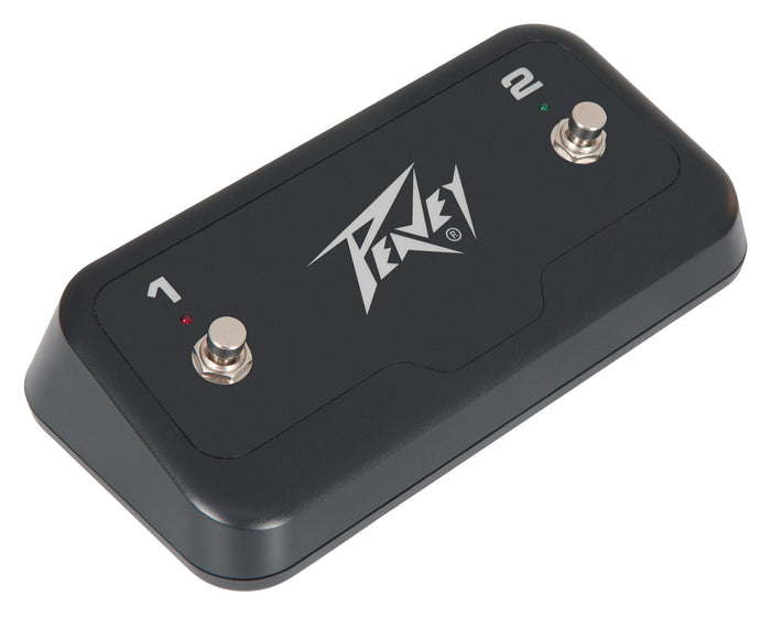 Footswitch double compatible avec une large gamme d'amplis Peavey, boutons avec led, finition noir