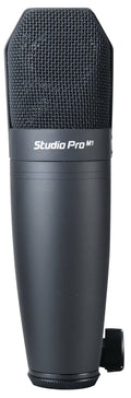 Microphone à condensateur large membrane, filtre passe-haut et atténuation 10 dB, membrane plaquée or, étui inclus, noir