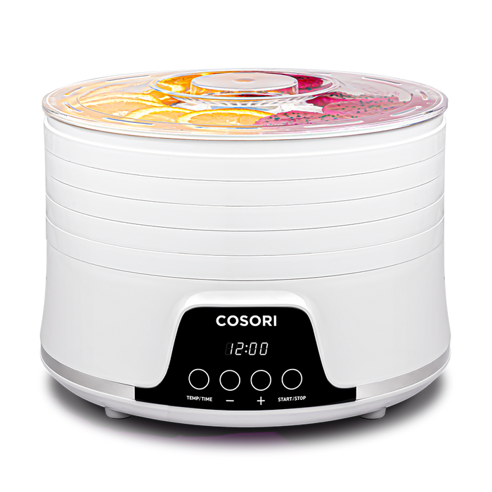 COSORI Pioneer 5-Tray Food Dehydrator with stackable trays and digital control panel