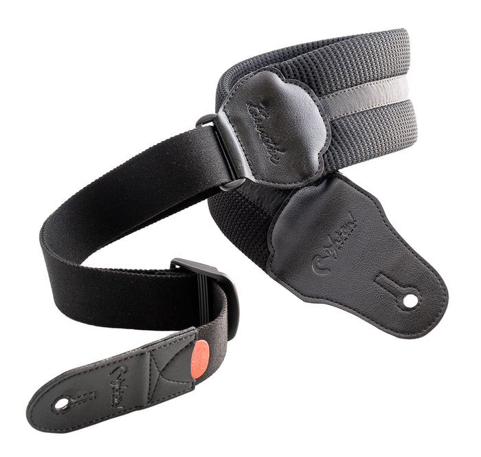 Courroie modèle BREATHE, matière imperméable avec membrane respirante interne, largeur 8 cm, longueur 103 à 130 cm, noir