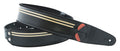 Courroie modèle RACE, extérieur synthétique, largeur 6 cm, longueur 100 à 145 cm, porte-médiators intégré, noir et or