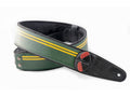 Courroie modèle RACE, extérieur synthétique, largeur 6 cm, longueur 100 à 145 cm, porte-médiators intégré, british racing green