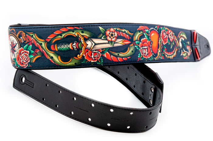 COURROIE VEGAN RIGHTON TATTOO NOIRE