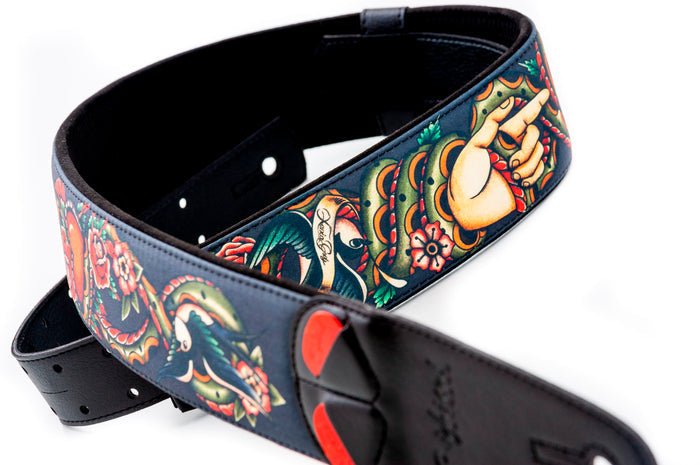 COURROIE VEGAN RIGHTON TATTOO NOIRE