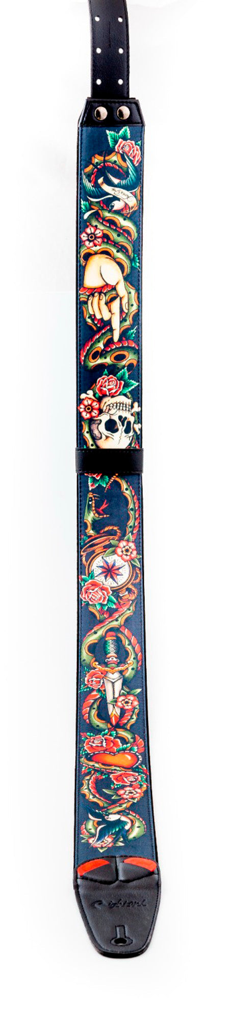 COURROIE VEGAN RIGHTON TATTOO NOIRE