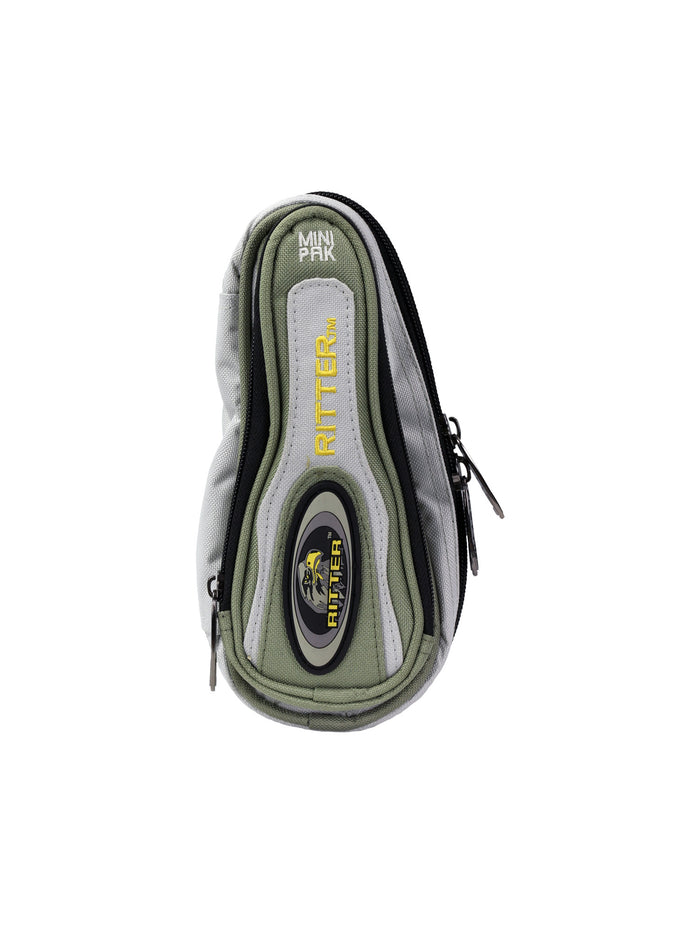 Mini sac, 1 poche, scratch ceinture, gris et kaki