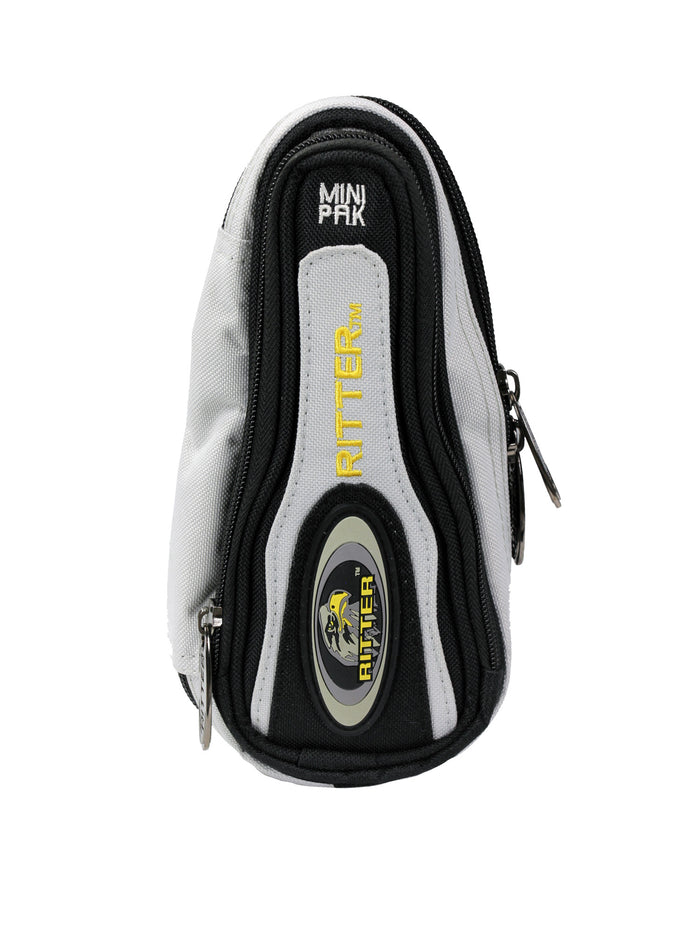 Mini sac, 1 poche, scratch ceinture, gris et noir