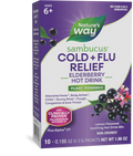 <{%PRIMARY_15182%}>Nature's Way® | Sambucus Cold+Flu Relief Elderberry Hot Drink, 10 drink mixes, Lemon