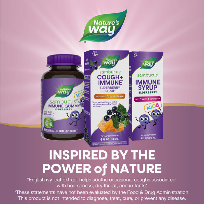 <{%MAIN5_13313%}>Nature's Way® | Sambucus Cough +♢ Immune* Elderberry Syrup