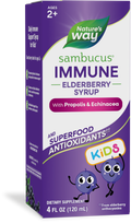 <{%PRIMARY_6973%}>Nature's Way® | Sambucus Immune Elderberry Syrup for Kids, 4 fl oz (120 ml), Elderberry