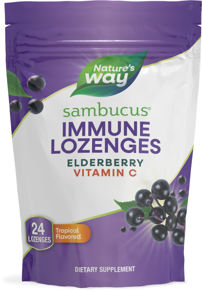 <{%PRIMARY_12963%}>Nature's Way® | Sambucus Immune Lozenges, 24 lozenges, Tropical