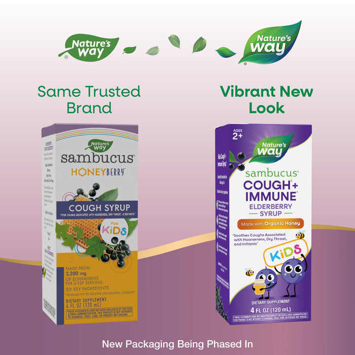 <{%MAIN1_13315%}>Nature's Way® | Sambucus Kids Cough +♢ Immune* Elderberry Syrup