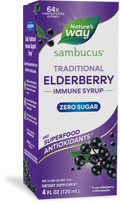 <{%PRIMARY_6971%}>Nature's Way® | Sambucus Zero Sugar Traditional Elderberry Immune Syrup, 4 fl oz (120 ml), Elderberry