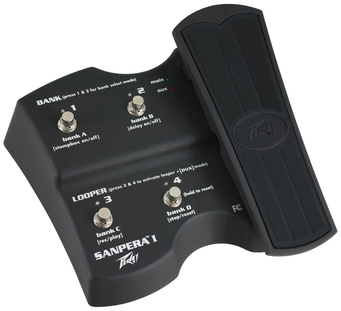 Pédalier de contrôle pour amplis VYPYR, pédale d'expression réglable et assignable, 4 boutons de sélection avec LED