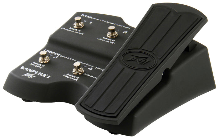Pédalier de contrôle pour amplis VYPYR, pédale d'expression réglable et assignable, 4 boutons de sélection avec LED