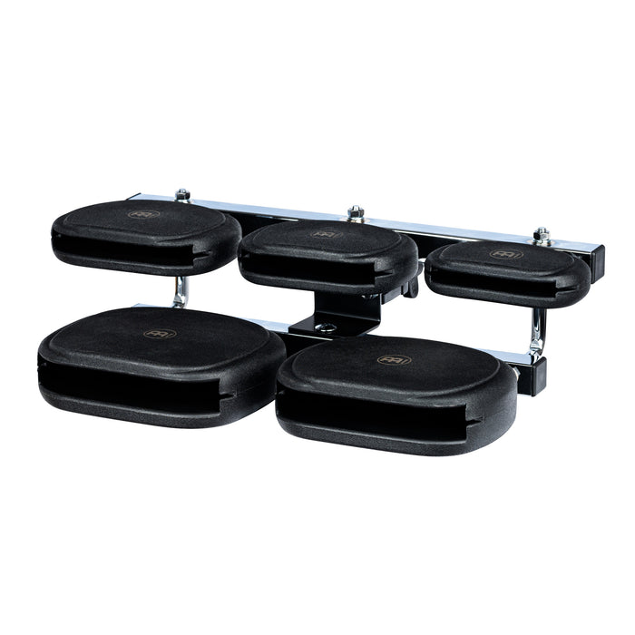 SET TEMPLE BLOCKS MEINL. 5 BLOCKS SYNTHETIQUES SUR STRUCTURE METALLIQUE