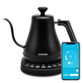 COSORI Smart Electric Gooseneck Kettle with curved gooseneck spout and cordless base