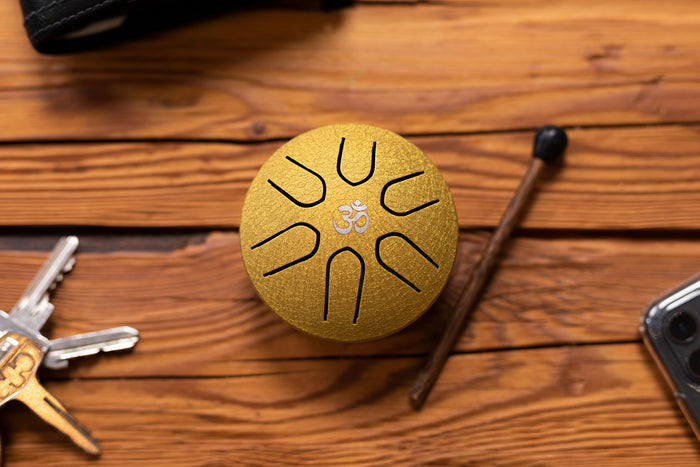 POCKET STEEL TONGUE DRUM SONIC ENERGY LA MAJEUR GOLD