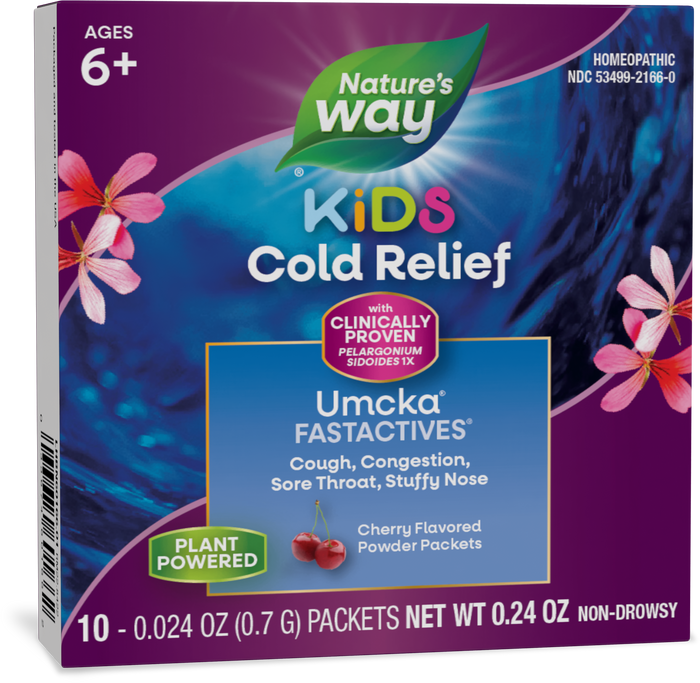 <{%PRIMARY_60166%}>Nature's Way® | Umcka Kids Cold Relief FastActives-Last Chance1, 10 powders, Cherry