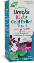<{%PRIMARY_60165%}>Nature's Way® | Umcka Kids Cold Relief Syrup, 4 fl oz (120 ml), Cherry