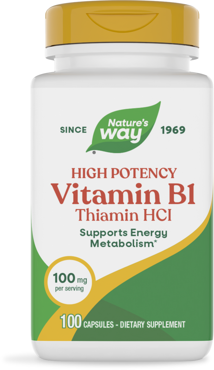 <{%PRIMARY_40411%}>Nature's Way® | Vitamin B1 High Potency Thiamin HCl, 100 capsules