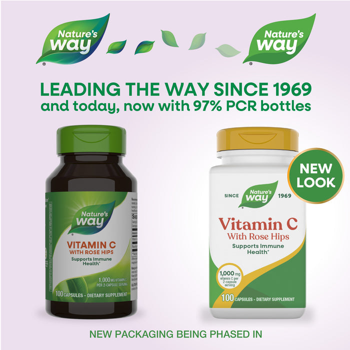 <{%MAIN1_40310%}>Nature's Way® | Vitamin C with Rose Hips - package updates old to new